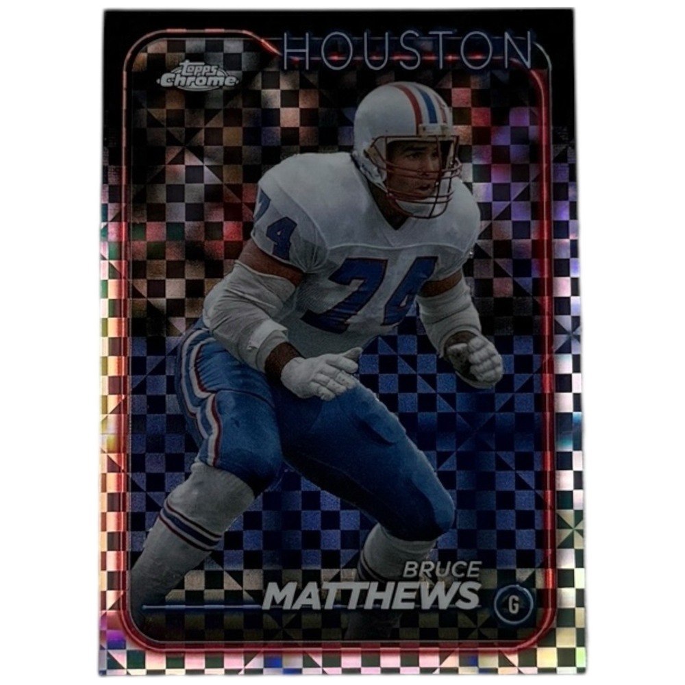 Bruce Matthews 2024 Topps Chrome Football X-Fractor #190 Houston Oilers